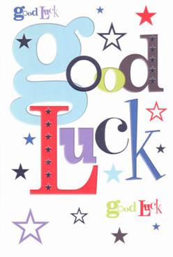 With its delightful medley of fonts and a confetti of stars sprinkled across luminous white, this good luck card instantly conjures an air of possibility-just the kind of hopeful energy that pulses through Colney Hatch's friendly streets. The oversized 'g' in soft baby-blue anchors the design, surrounded by bold reds, lively moss greens, and rich purples, creating a harmonious blend as lively as a market morning along Colney Hatch Lane. Every letter feels artfully chosen, their individuality softened by the scattered stars-faint and bold, from dreamy indigo to a cheerful burst of lemon-lime-that add a playful sparkle to the composition. Running your hand over its smooth, high-quality cardstock, you're reminded of the tactile delight present in every thoughtful detail, much like the fresh textures in a hand-tied posy from Colney Hatch Flowers. Whether you're wishing a friend well before a St. John's School exam or saying goodbye to a neighbour moving house, this card delivers more than words: it's a celebration of support, hope, and the joy of new beginnings-carrying with it the optimism of Colney Hatch with every heartfelt wish.